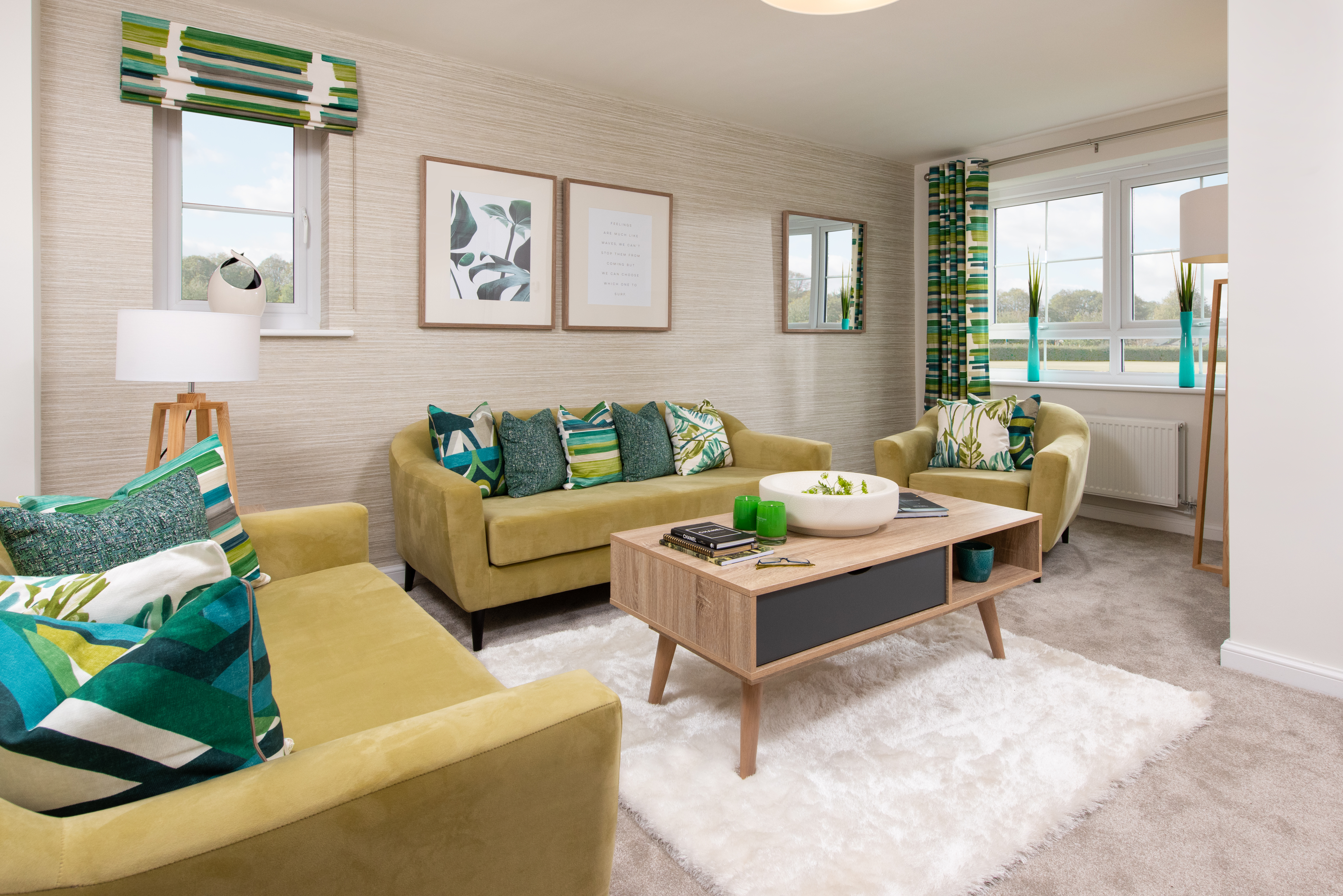 internal image of the lounge in the three bedroom housetype the maidstone